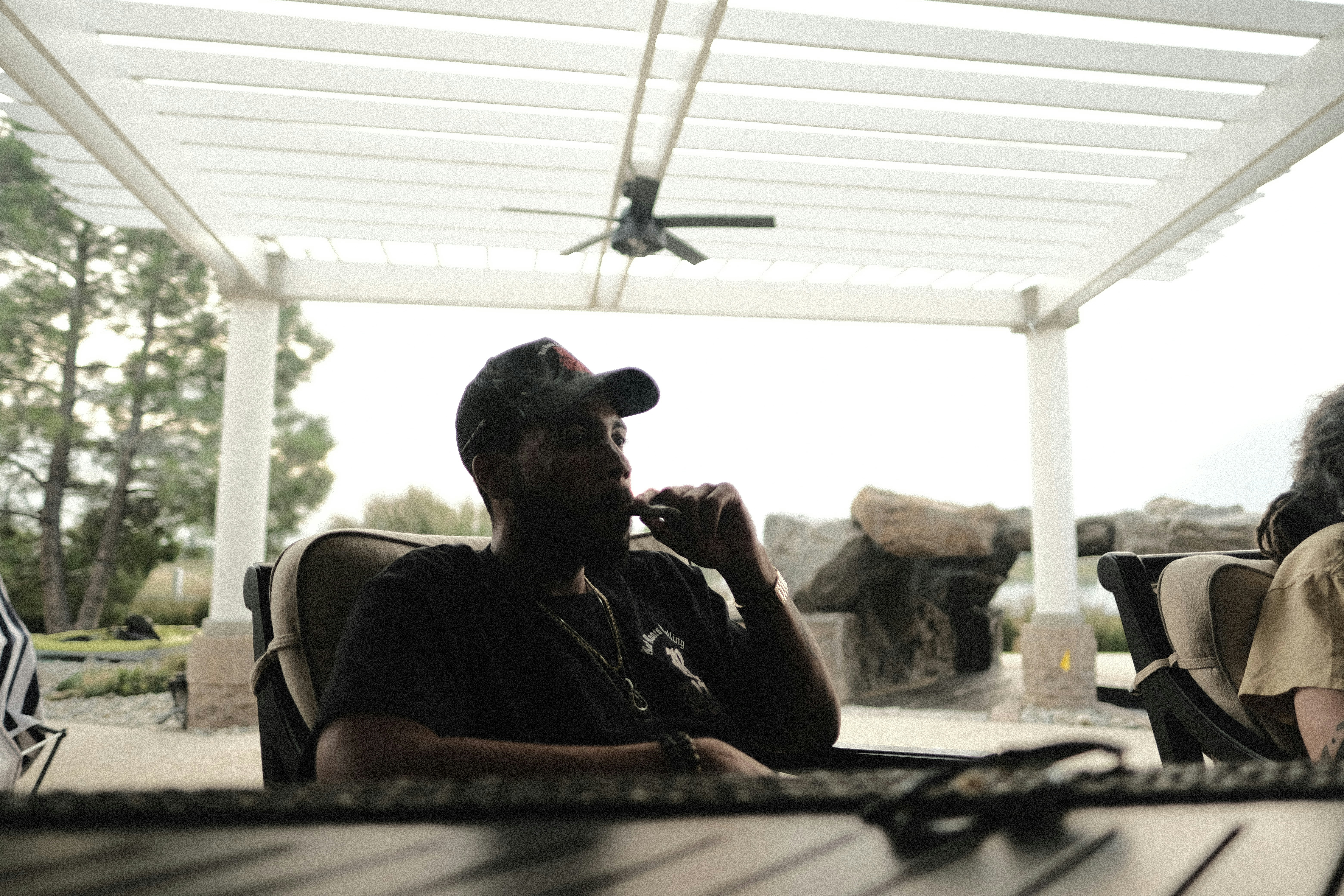 a man sitting at a table