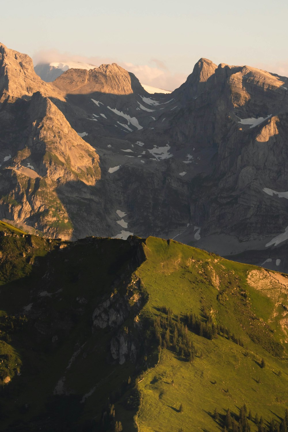 a valley between mountains