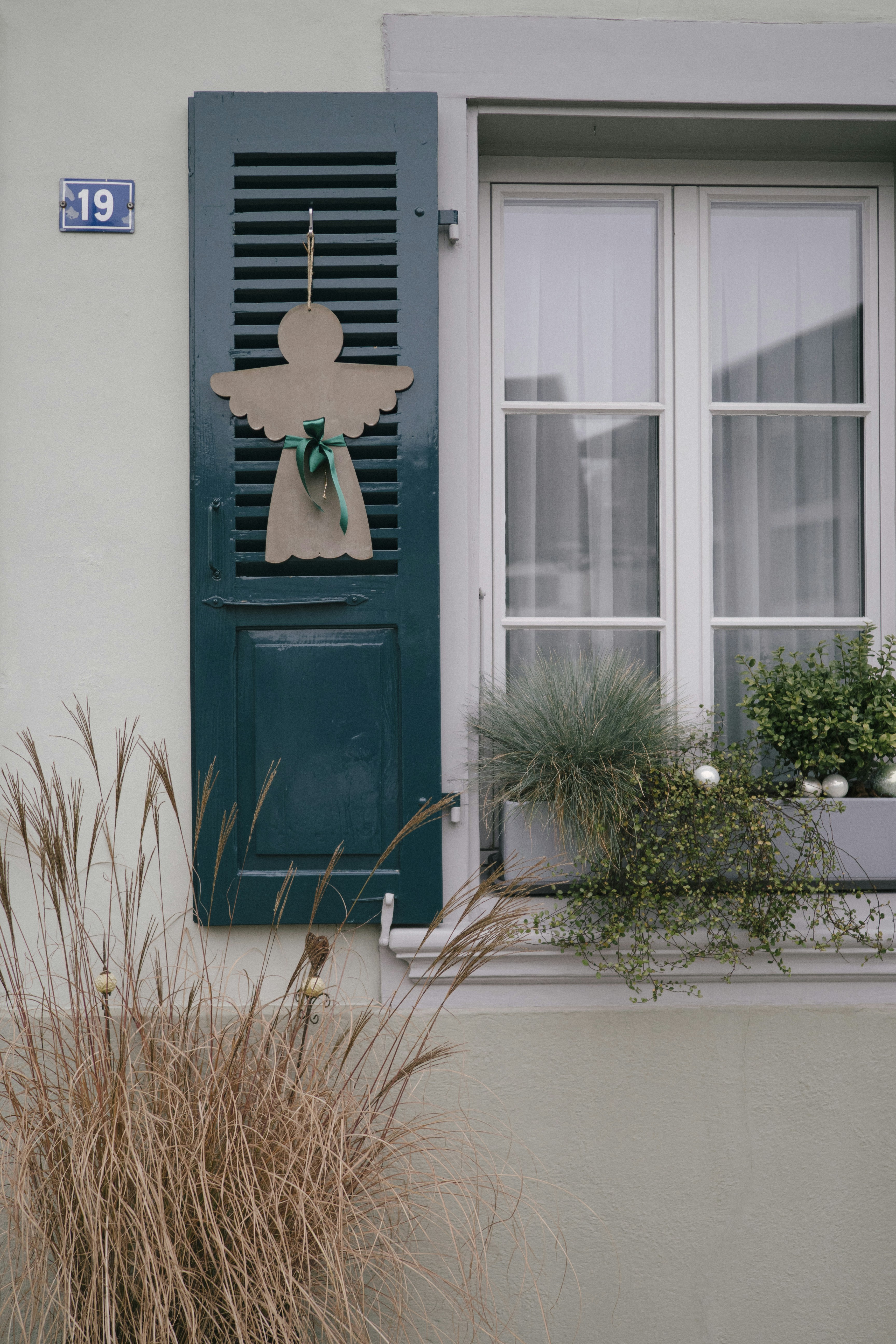 a door with a bird on it