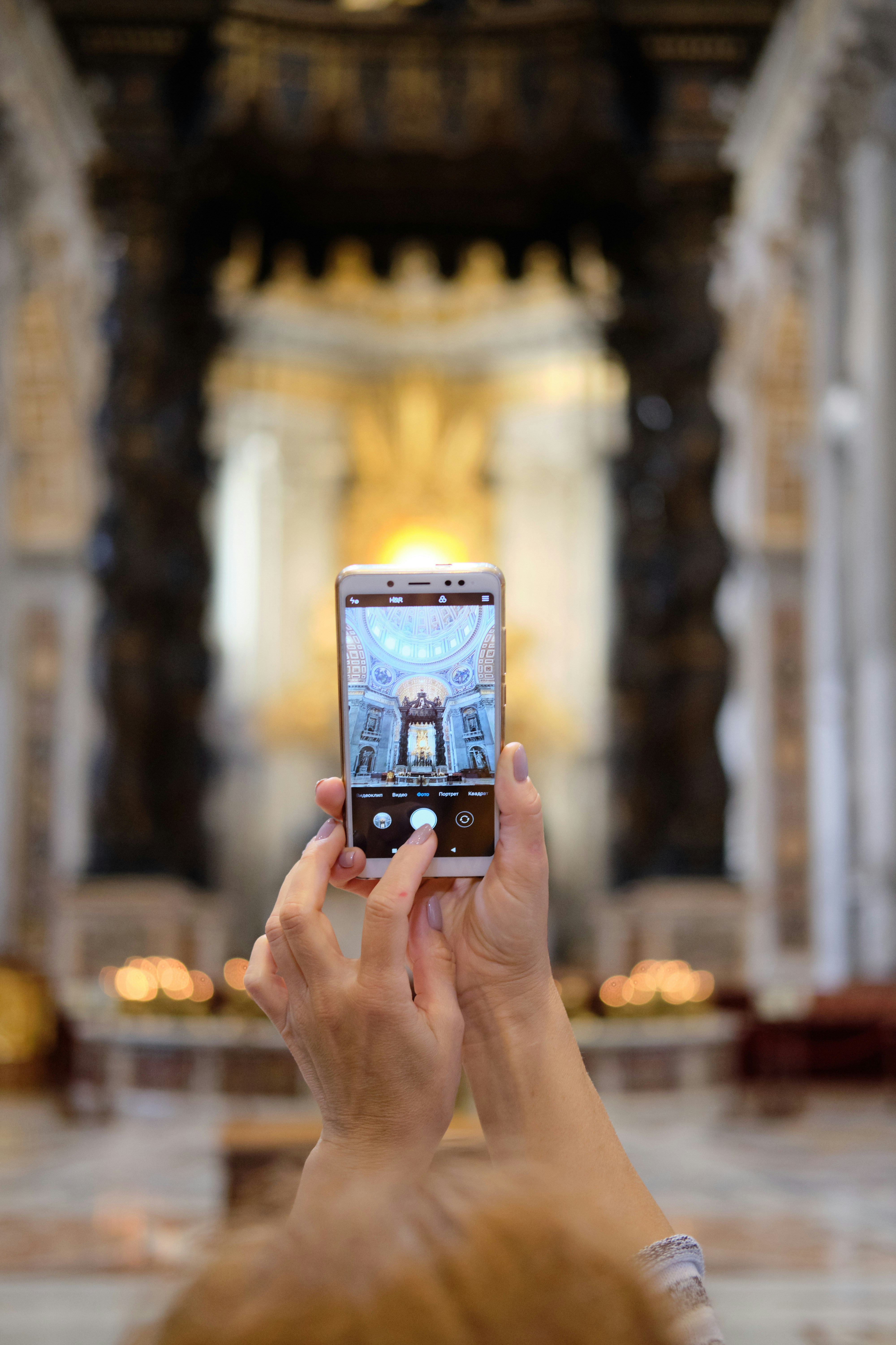 a person holding a cell phone