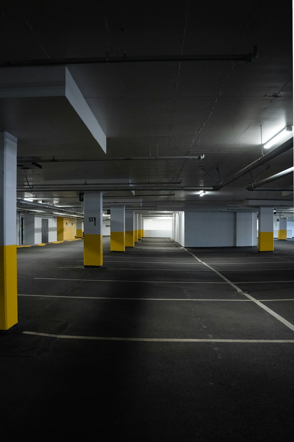 a large empty parking garage