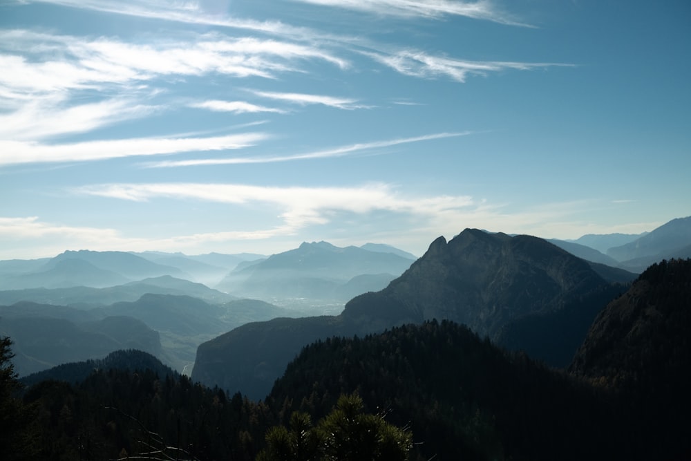 a view of a mountain range