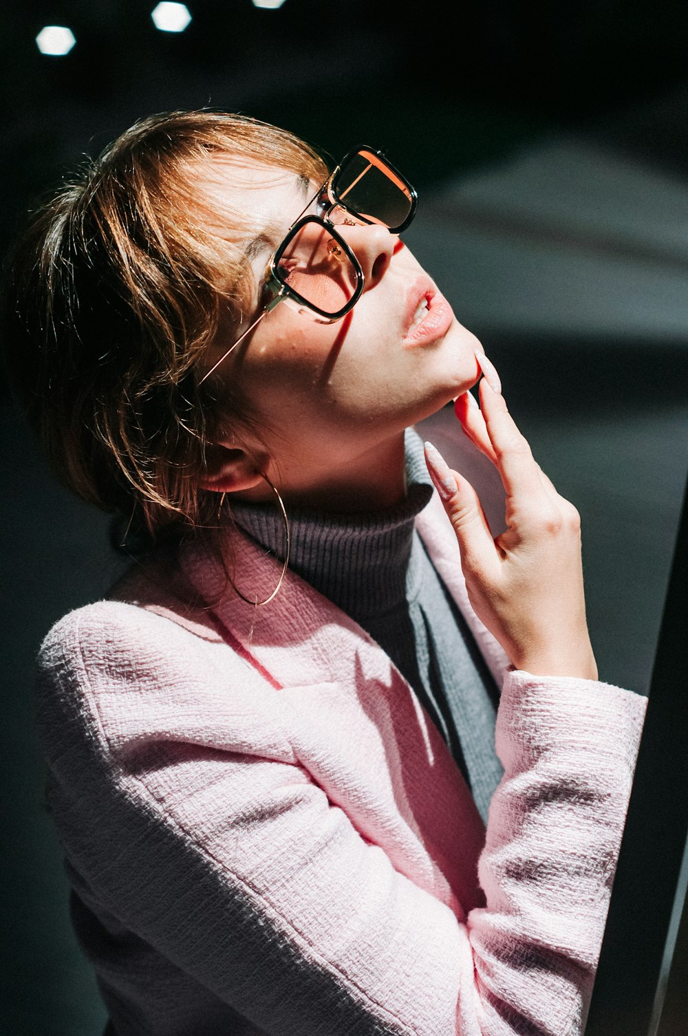 a person wearing glasses