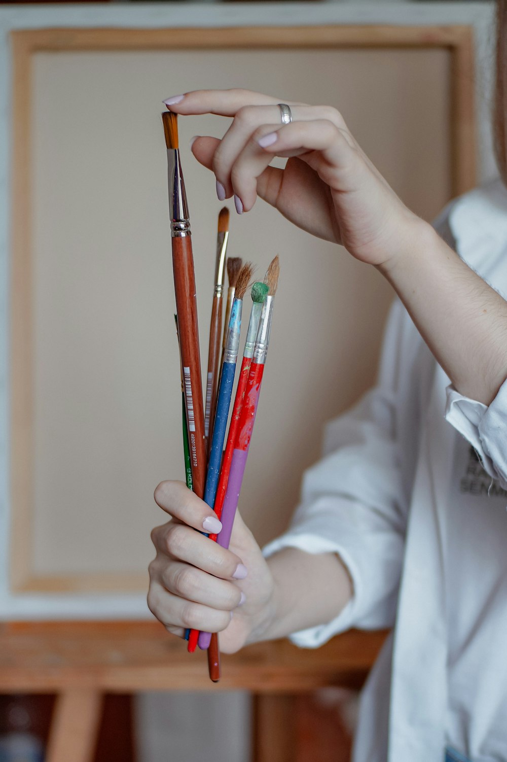 a person holding a pencil