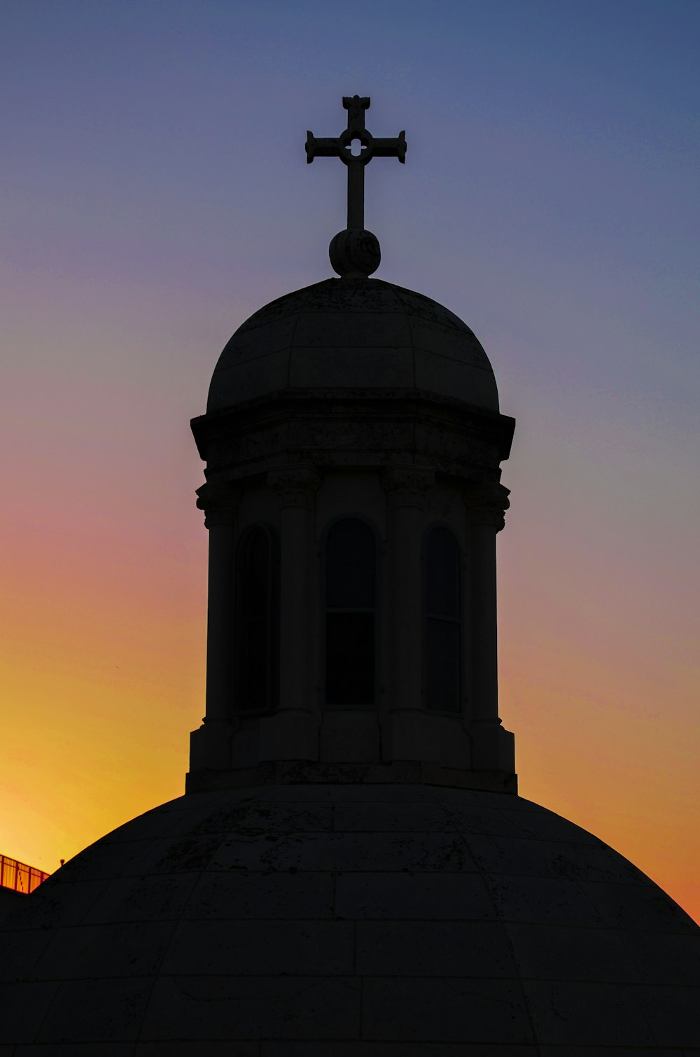 a building with a cross on top