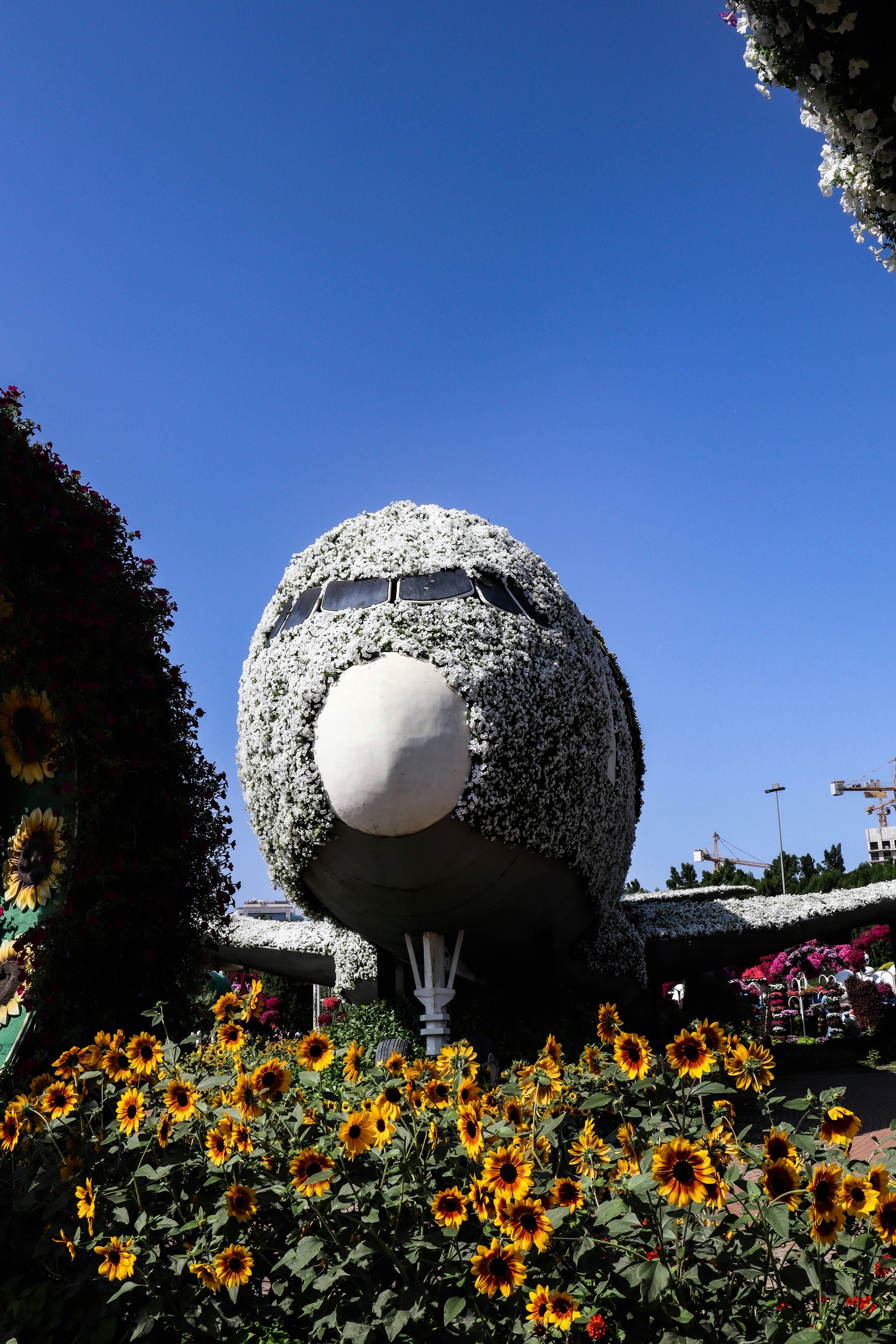 A large statue of a bird