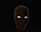 a man's face with glowing eyes