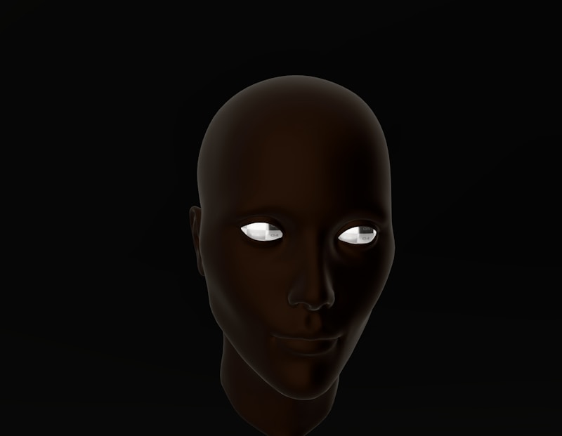 Visage aux yeux lumineux