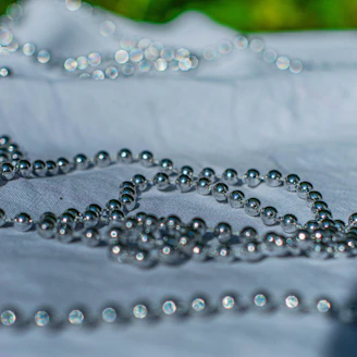 a close up of water drops