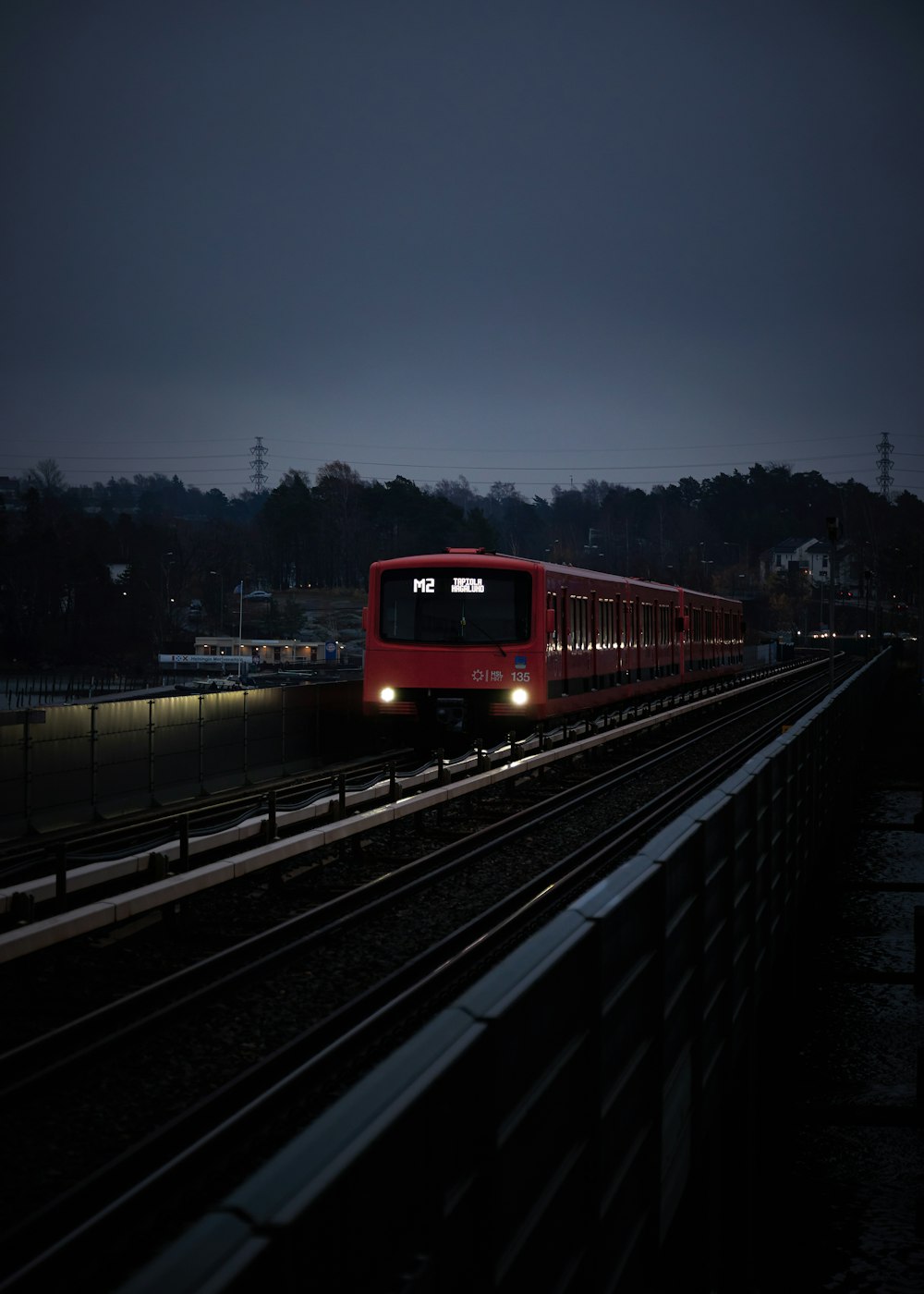 a train on the railway tracks