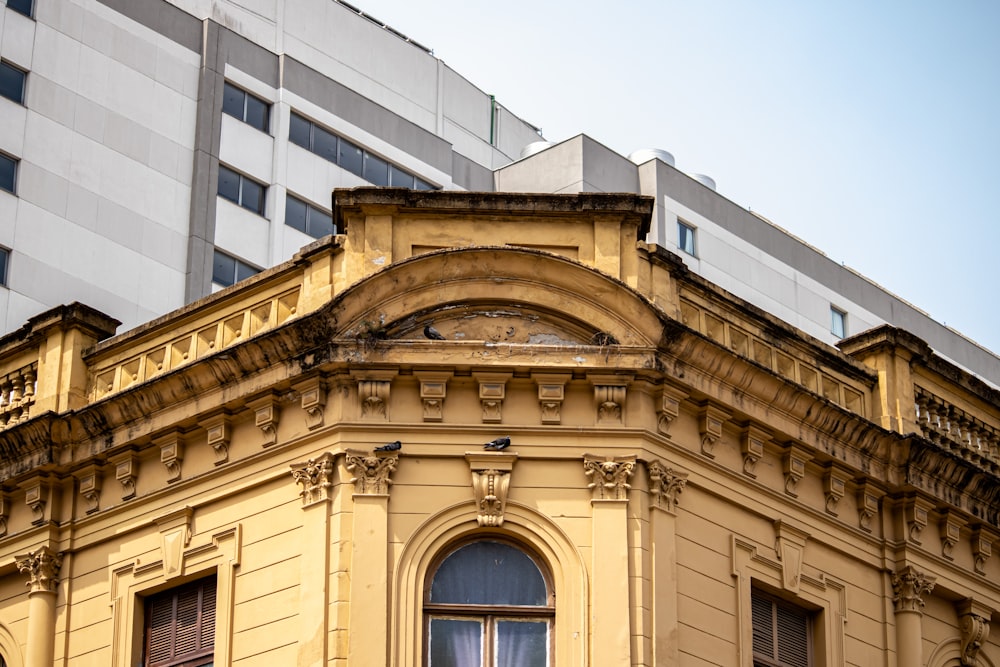 a building with a large arched doorway