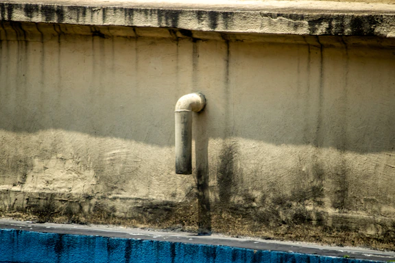 a pipe on a wall