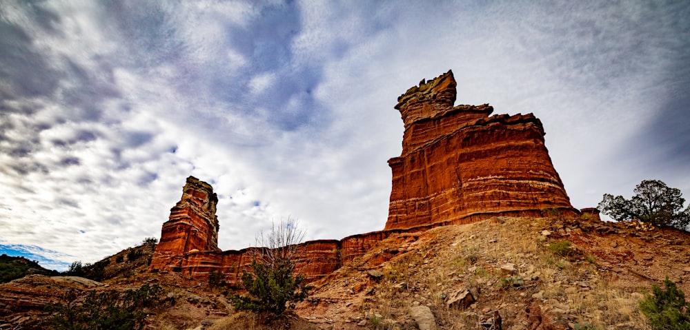 a large rock structure