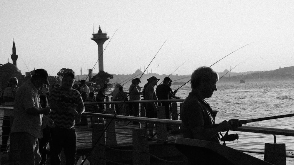 a group of people on a boat