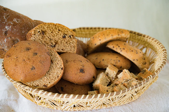 Panier de cookies aux noix et caramel