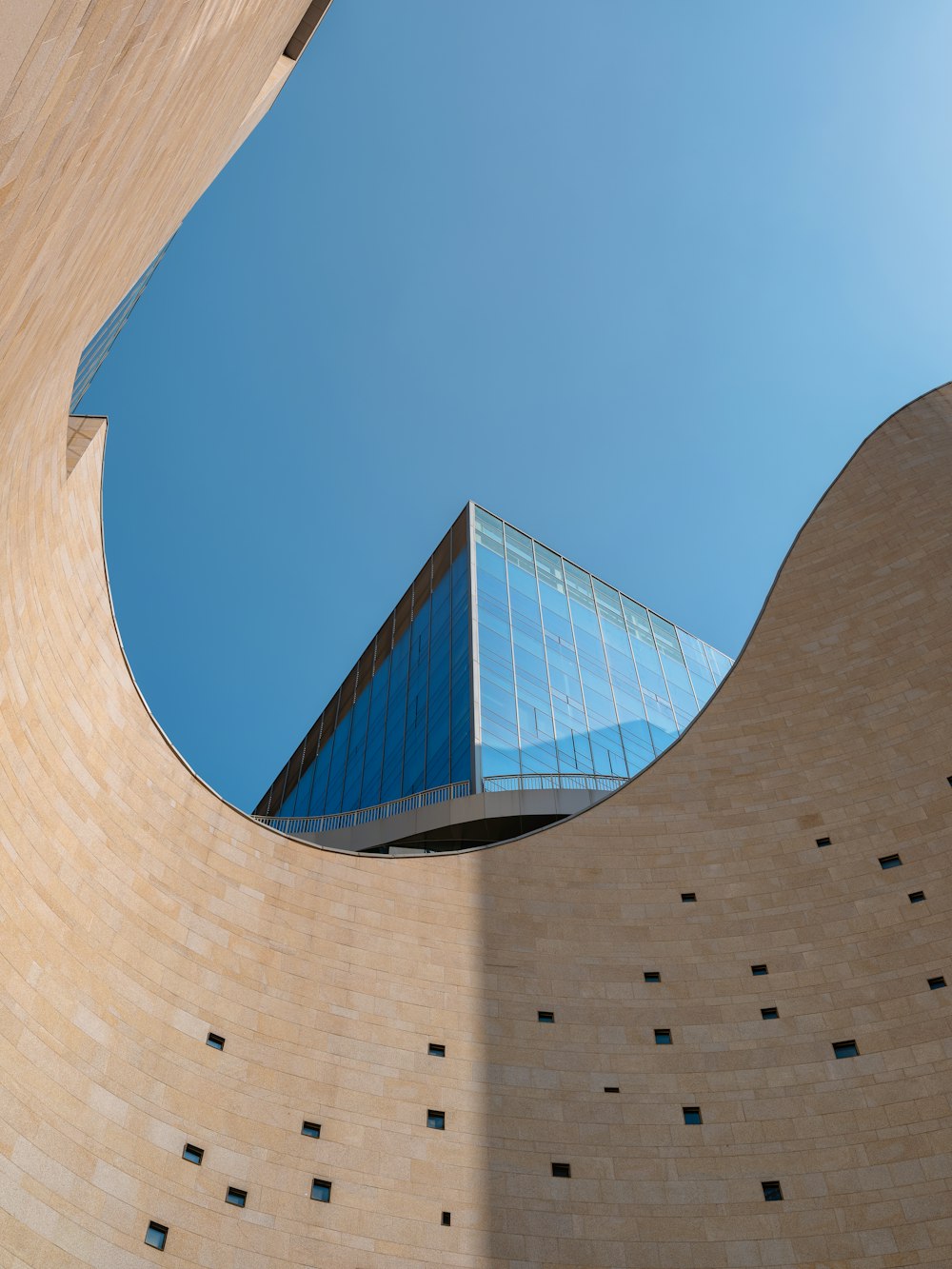 a building with a glass roof