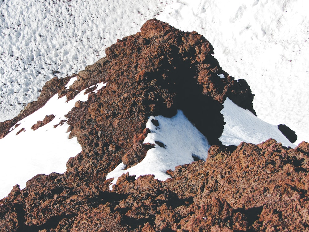 a mountain covered in snow