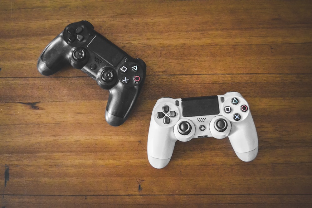 a pair of video game controllers