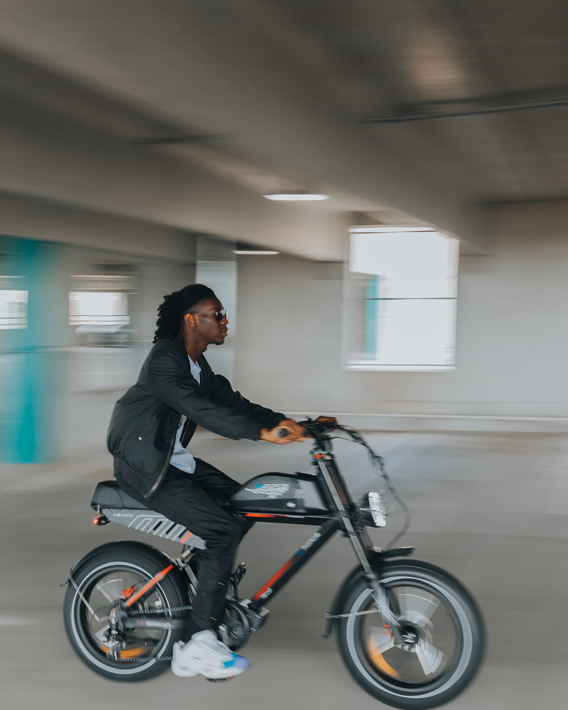 a person on a motorcycle