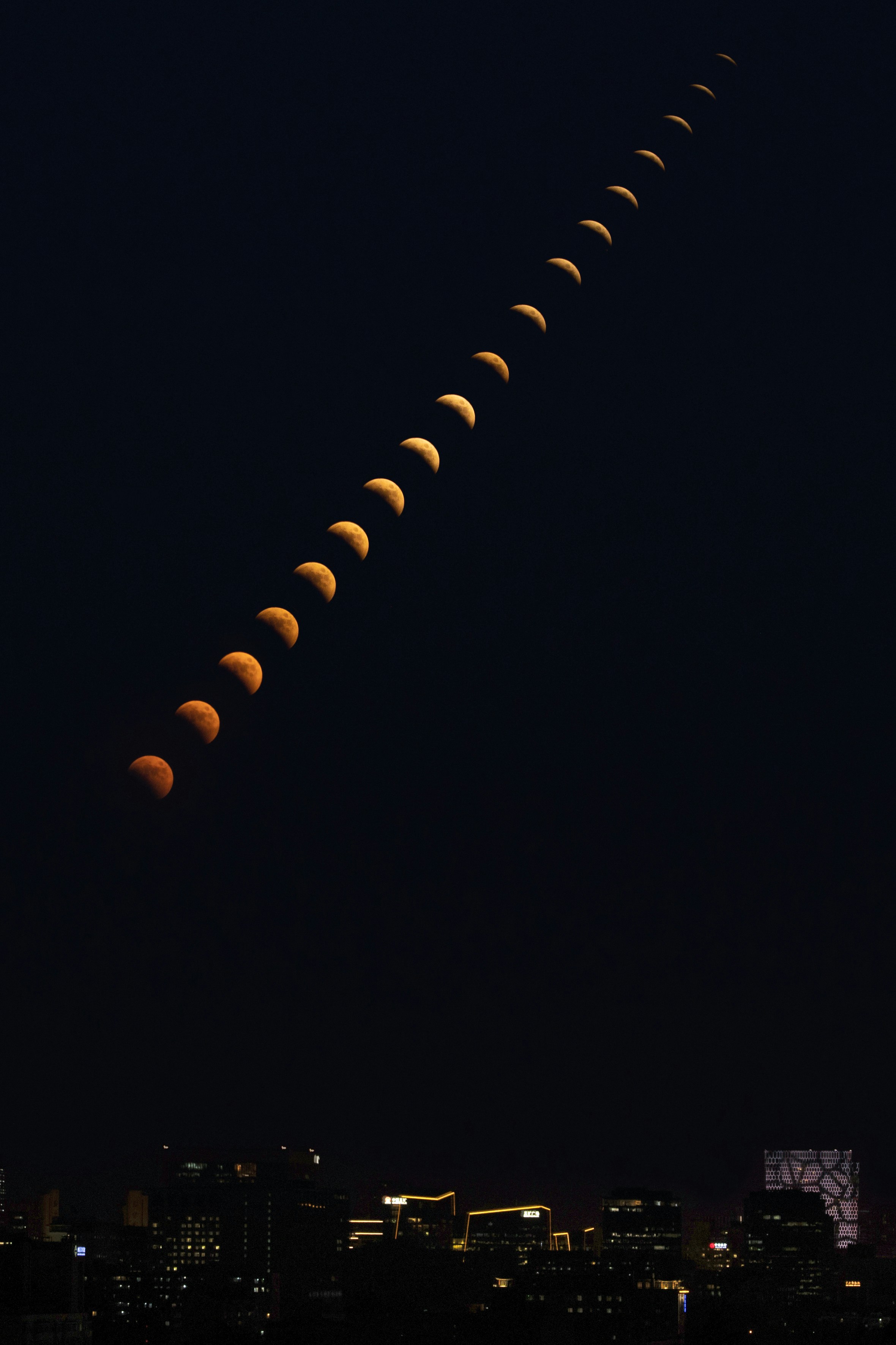 a group of lights in the sky