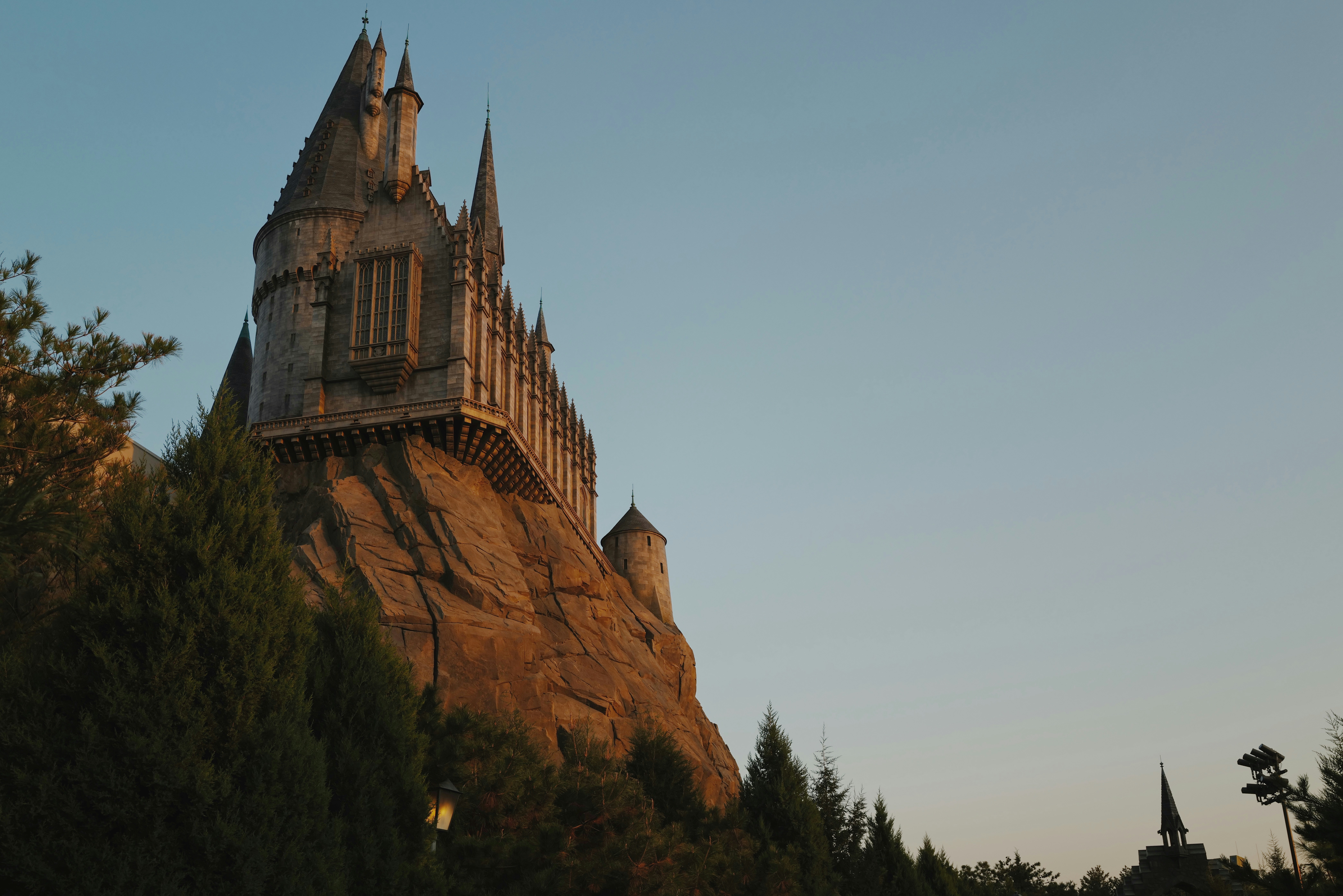 a large building with a tower