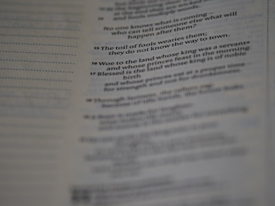 The image displays a close-up of a book page with text in a column, presenting portions of a passage. Part of the text is highlighted with a darker shade to differentiate certain sections.