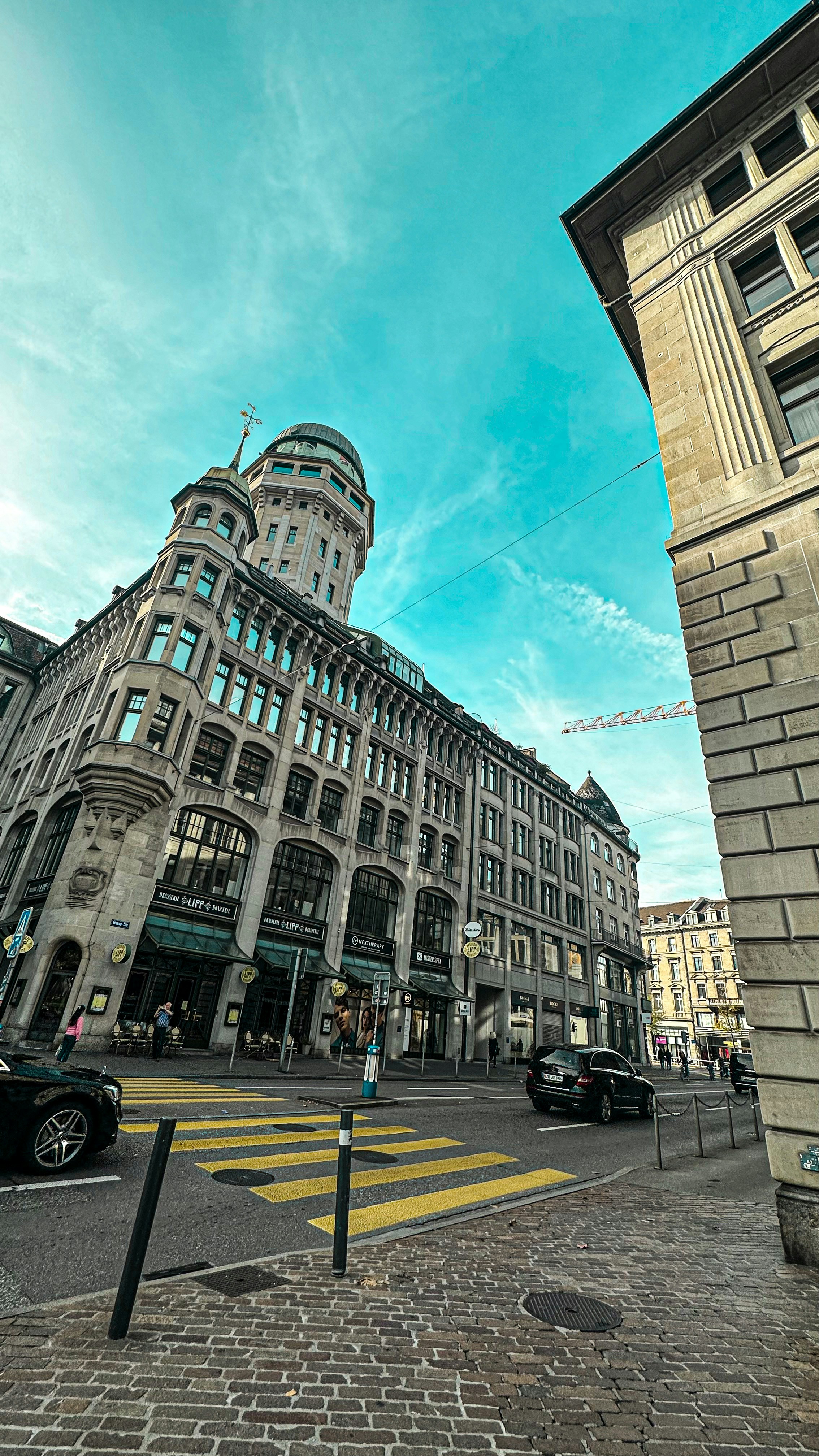 a large building with a tower