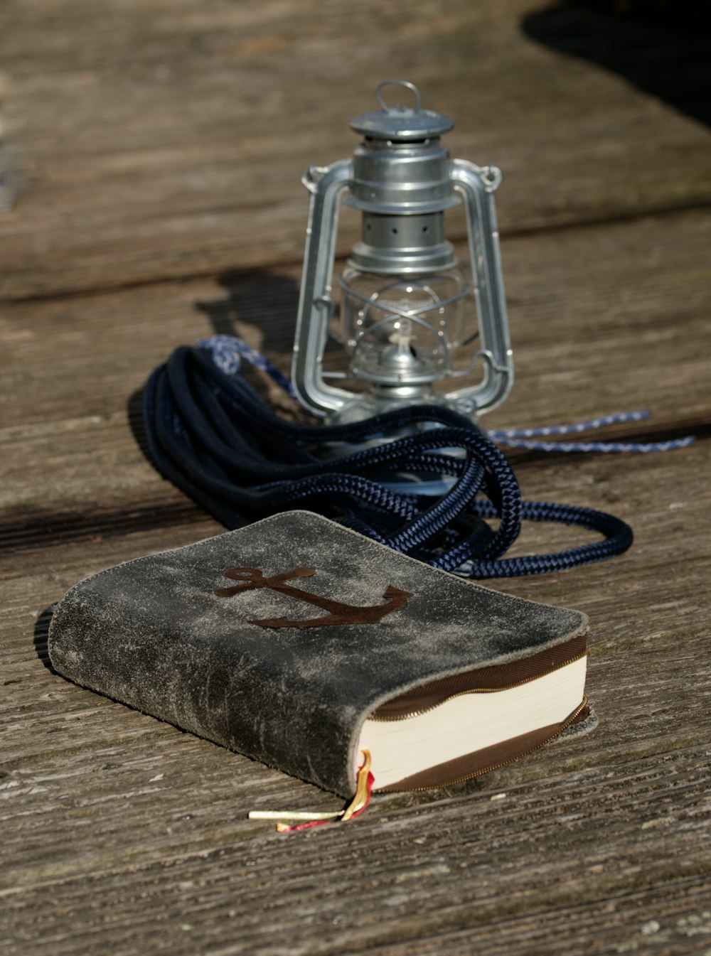 a pair of shoes on a wood surface