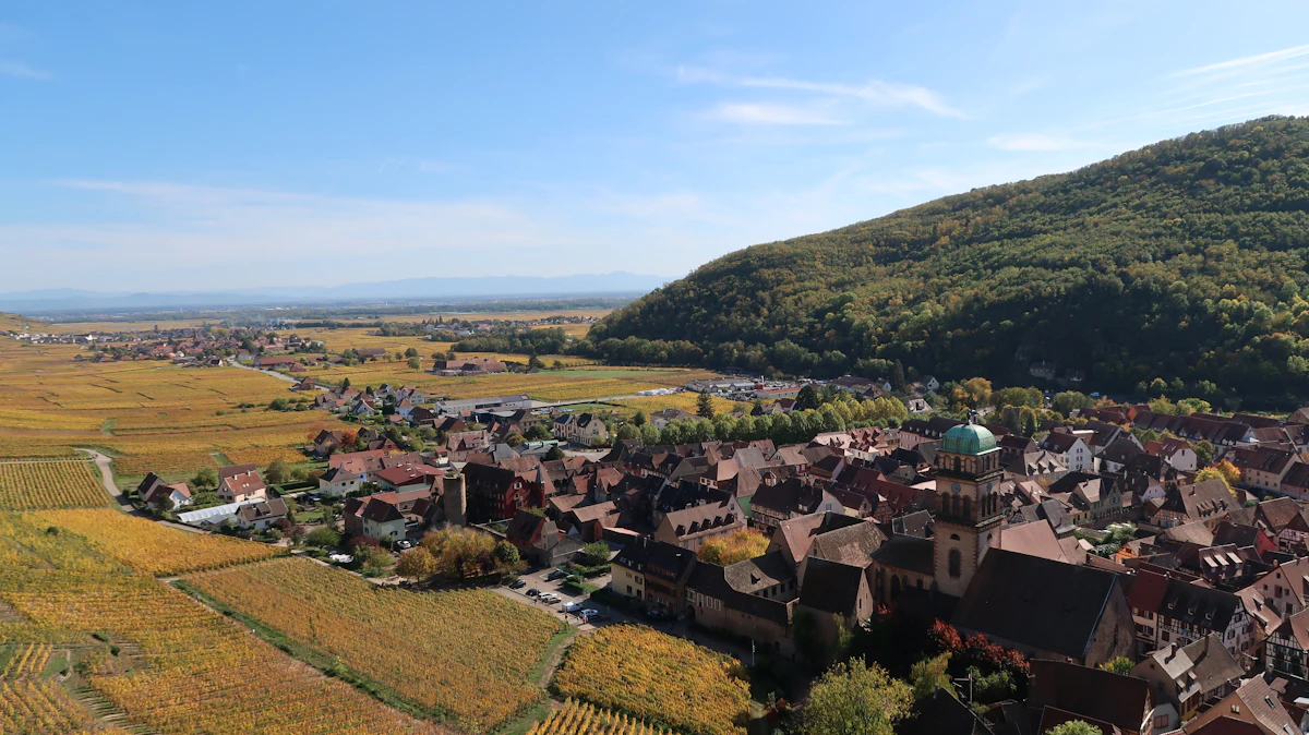 Alsace village in the valley