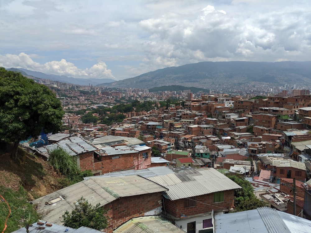 a city with many rooftops