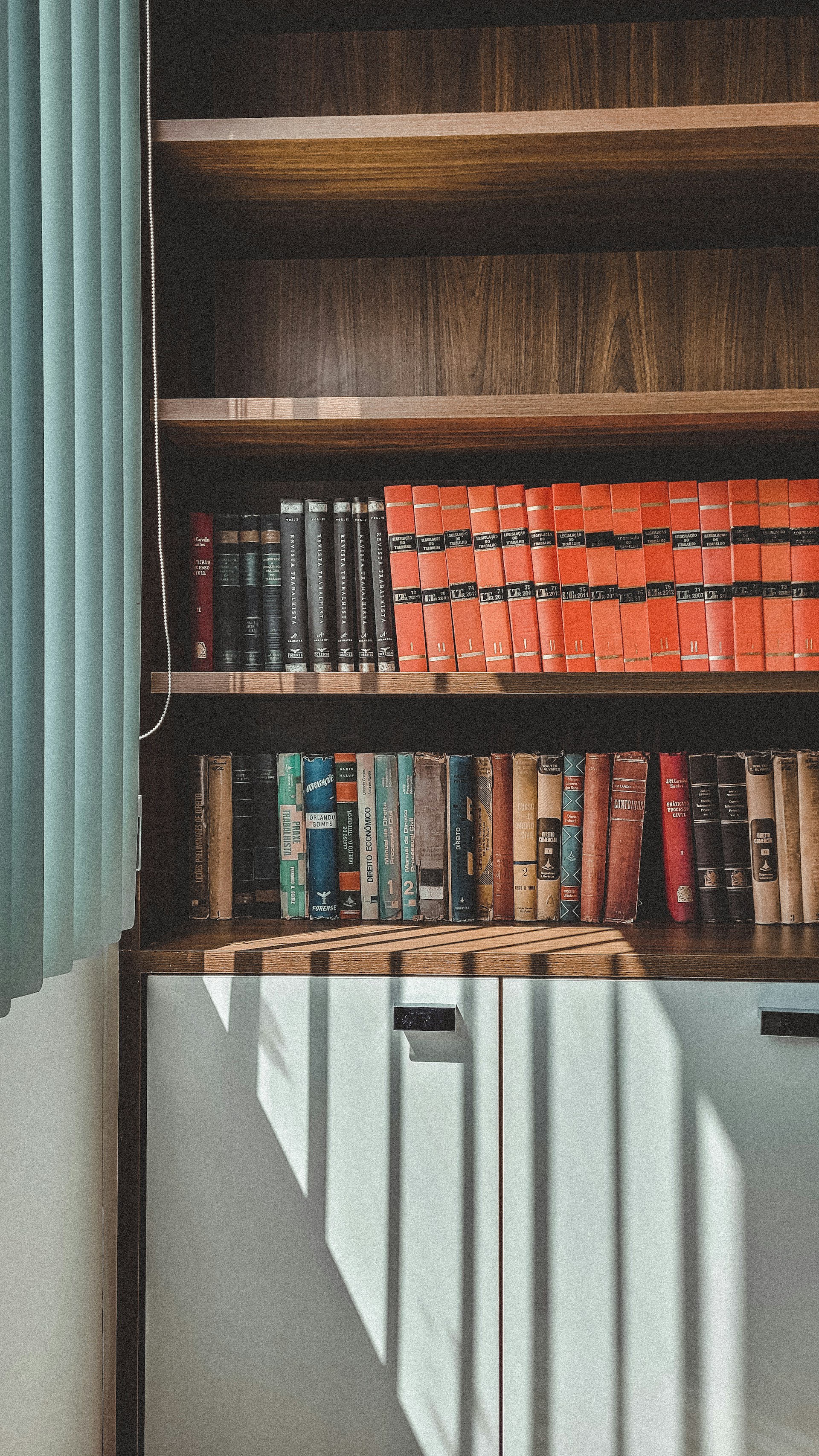 a shelf with books on it