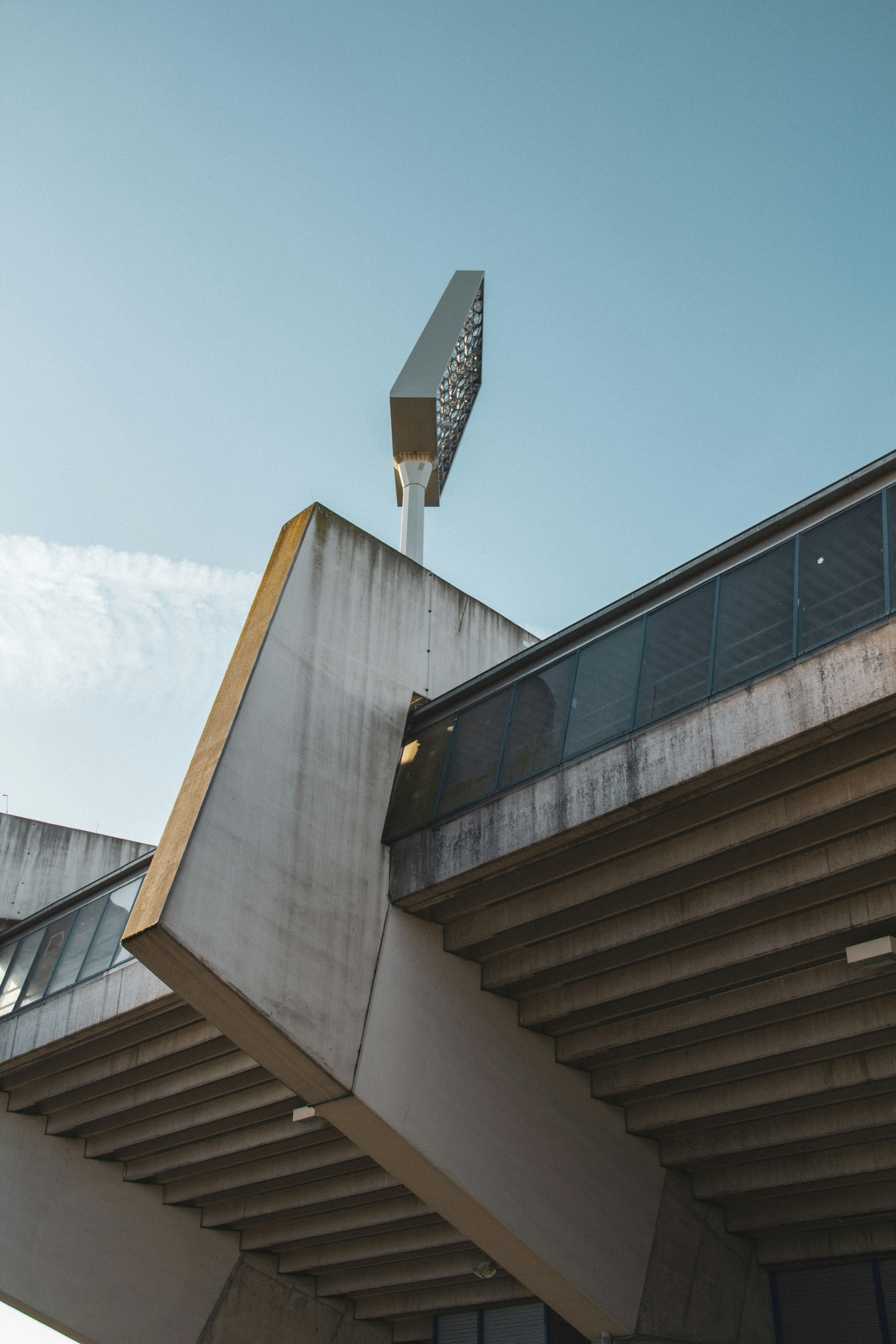a building with a satellite dish on top