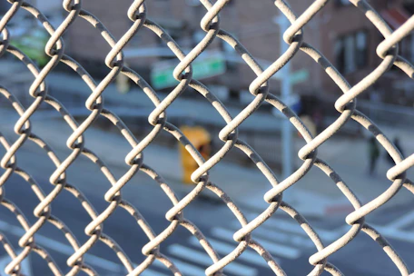 a chain link fence