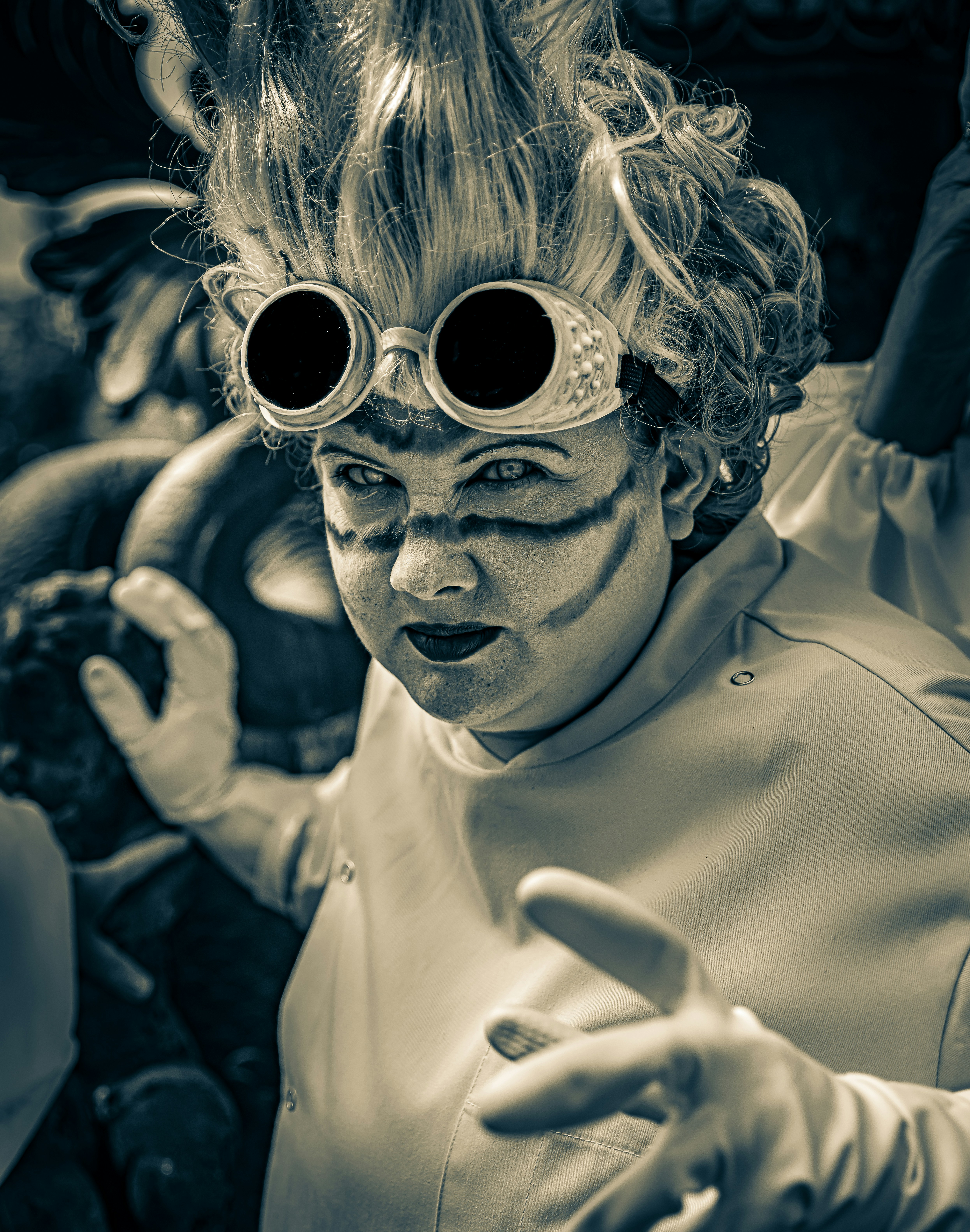 a person wearing a garment