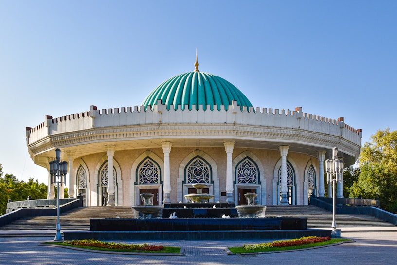 Amir Timur Museum with a green roof