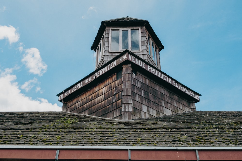 a building with a sign on it