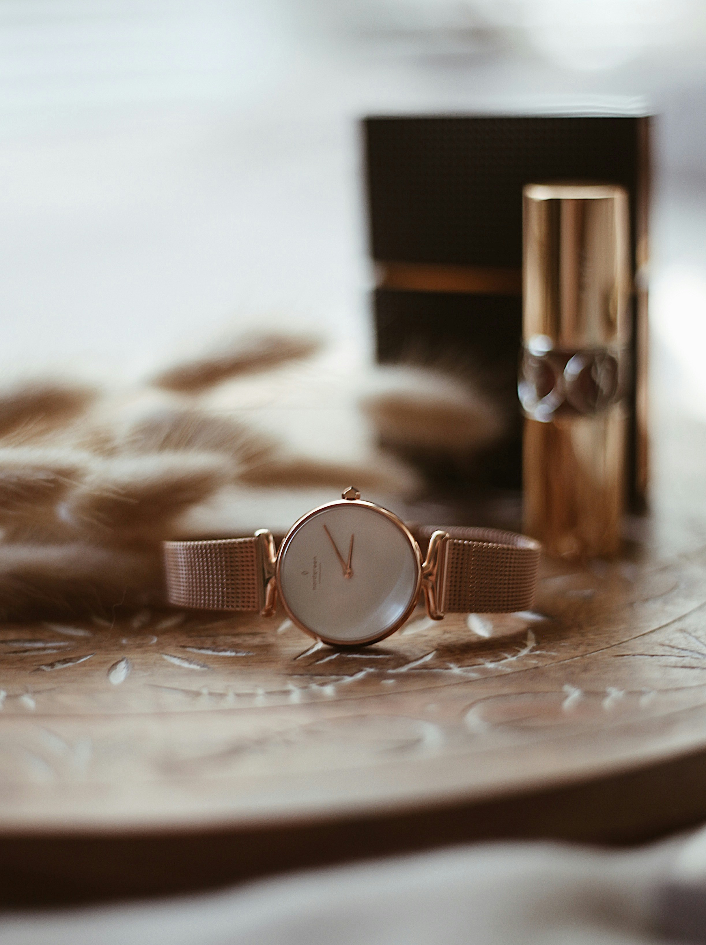 a gold ring on a table