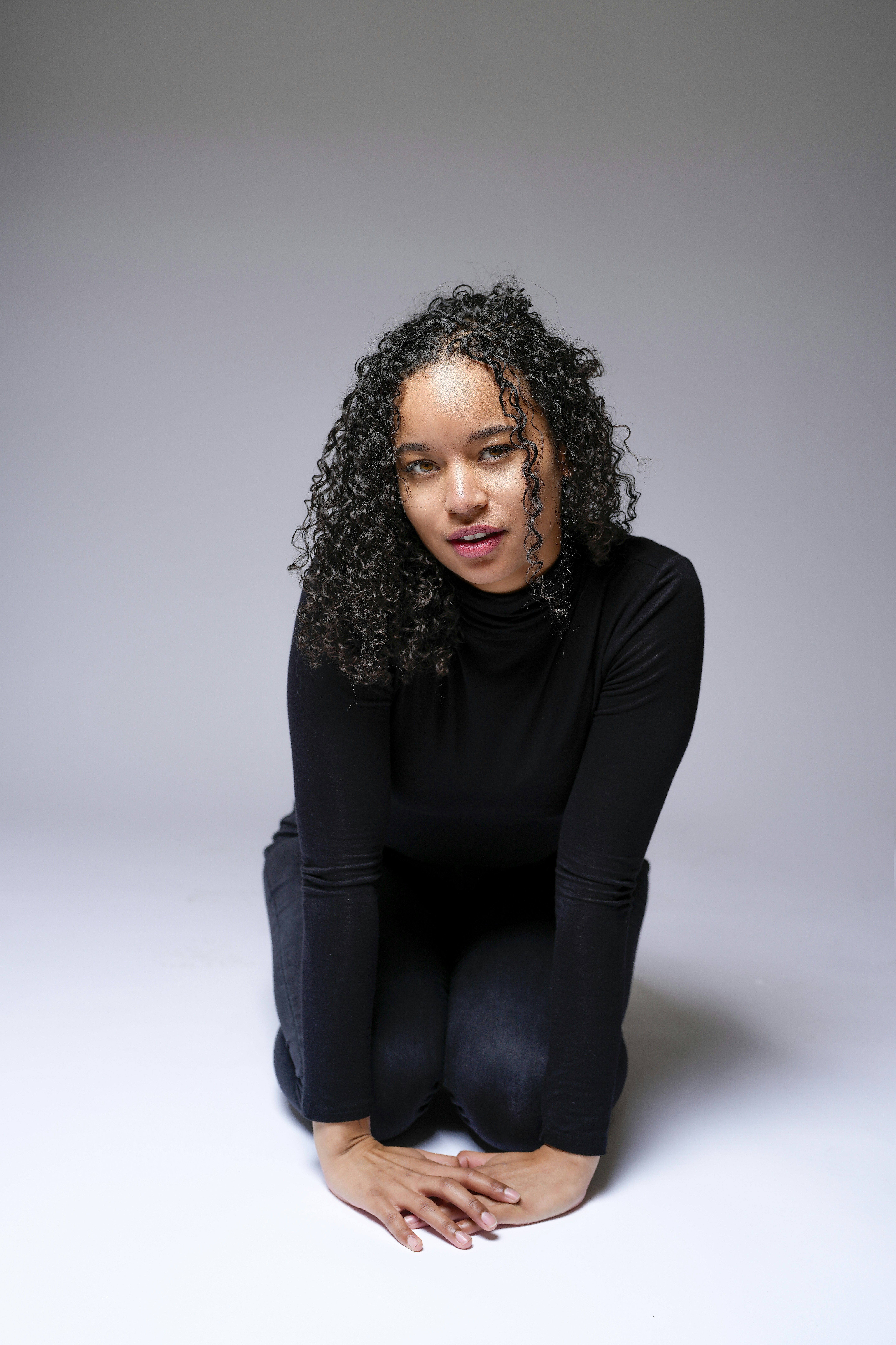 a person in black suit