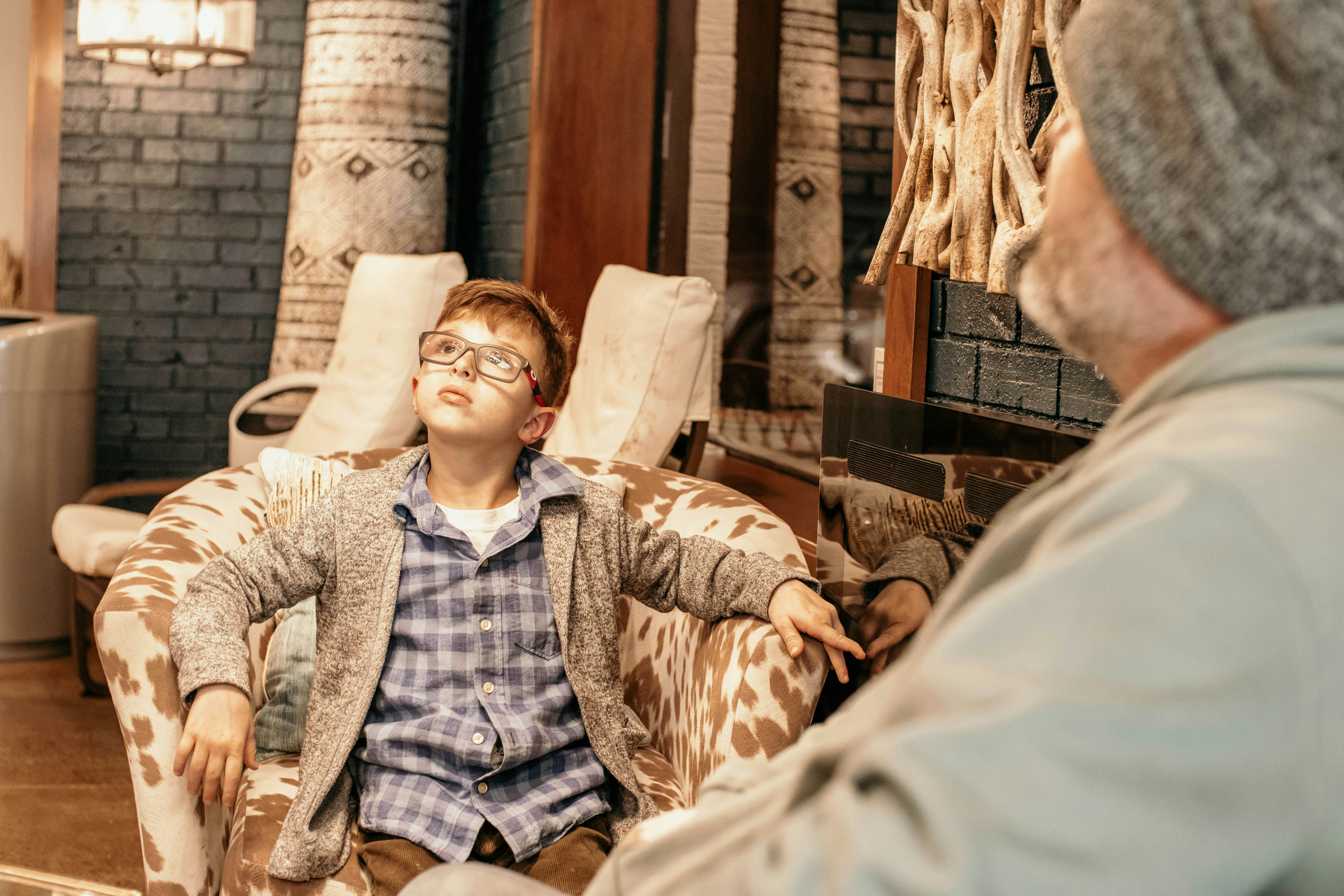 a man sitting in a chair