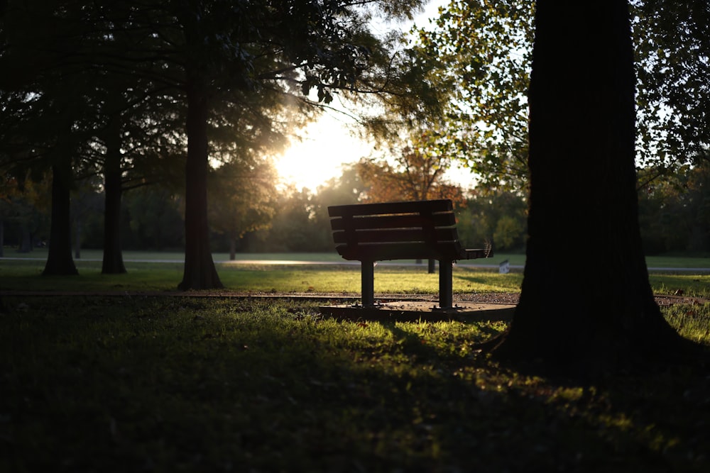 a bench in a park