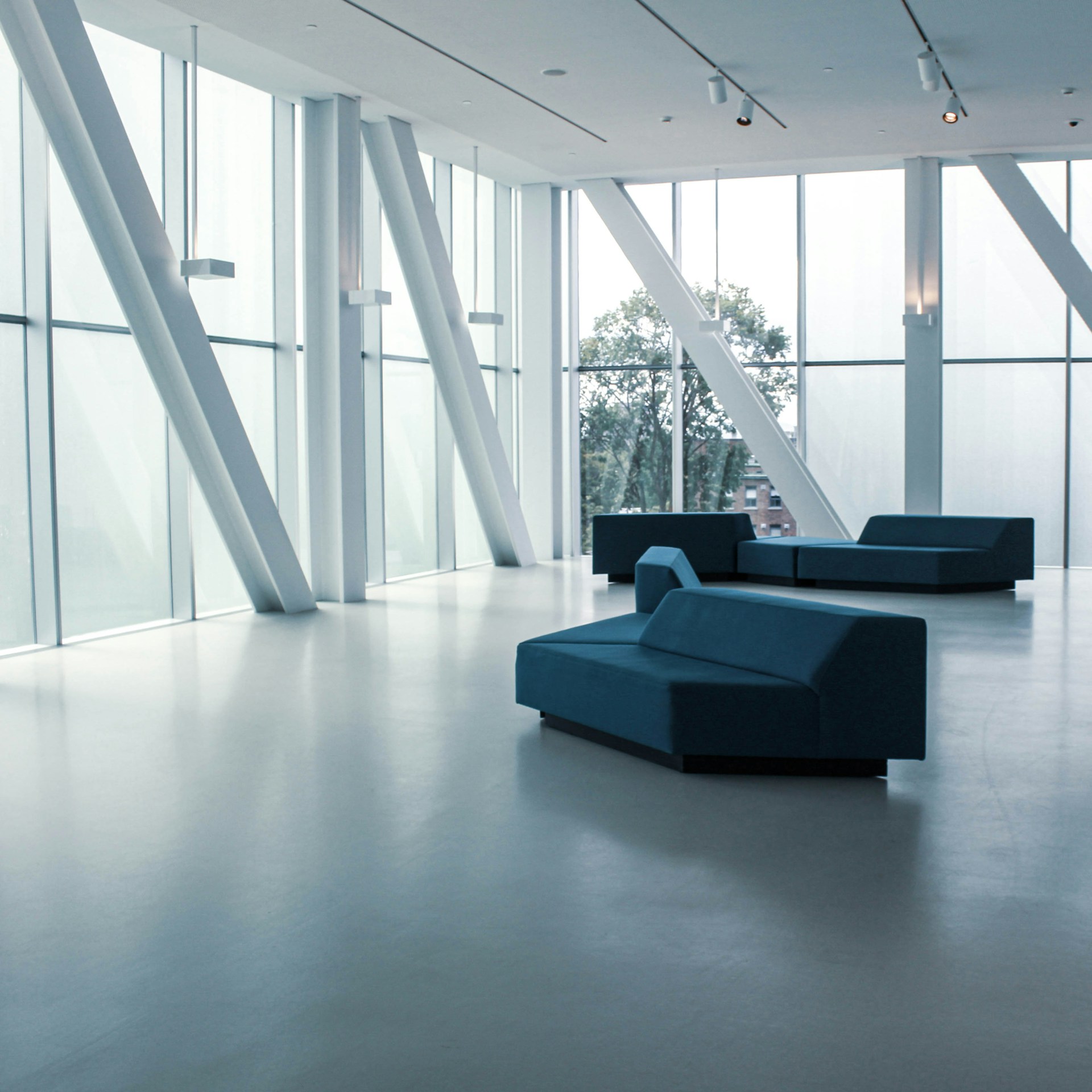 a room with a couch and a table
