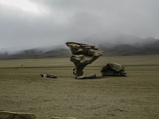A large rock in a desert — Atacama Desert, Chile