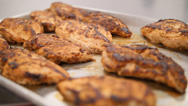 a tray of food