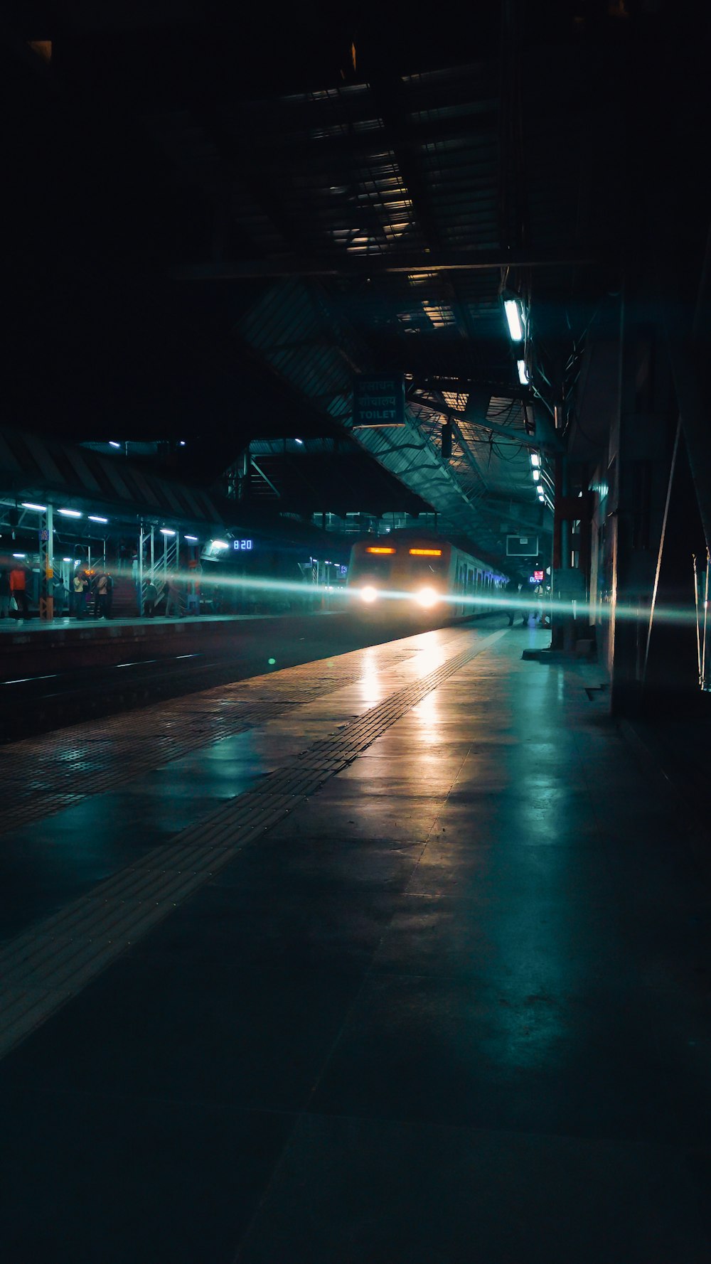 a train on the railway tracks