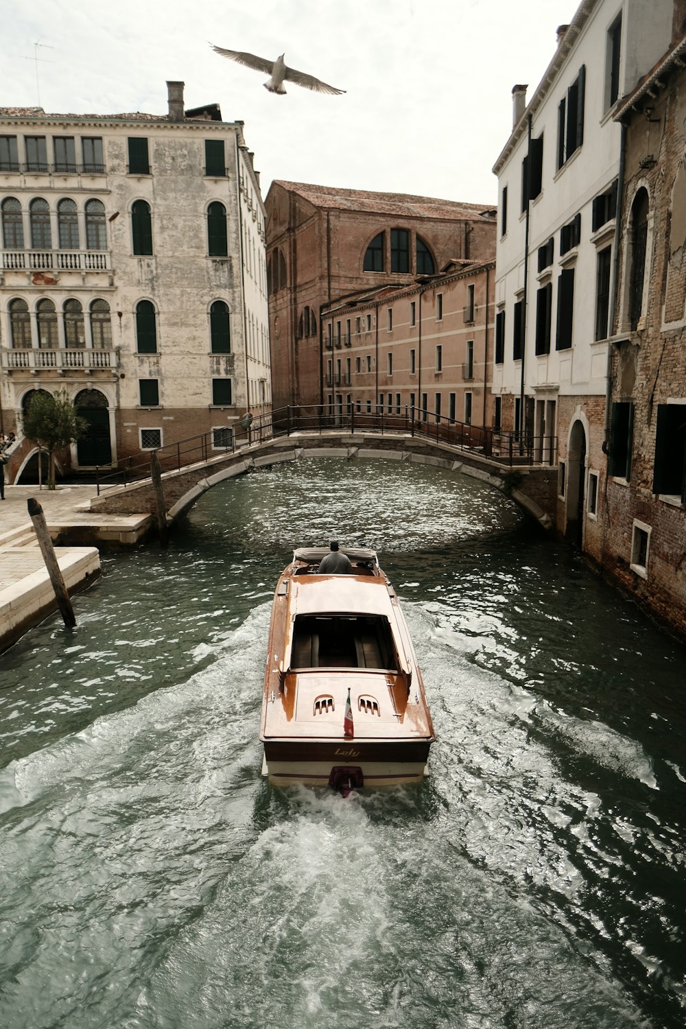 a boat on a river