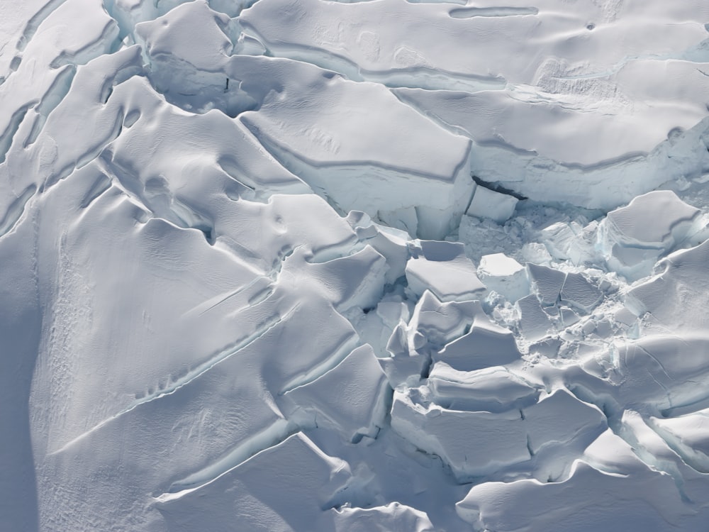 a close-up of some ice