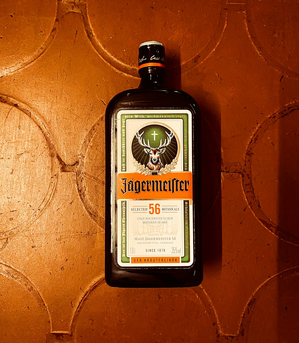 a bottle of alcohol