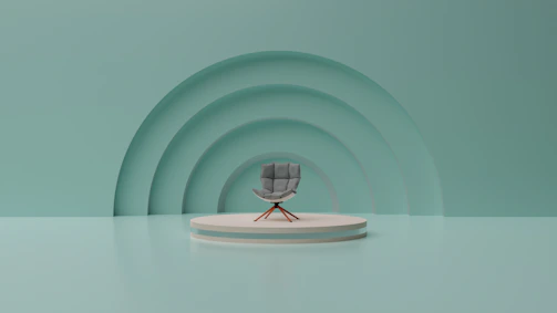 An inviting group therapy circle in a minimalist room with blue tones and natural light.