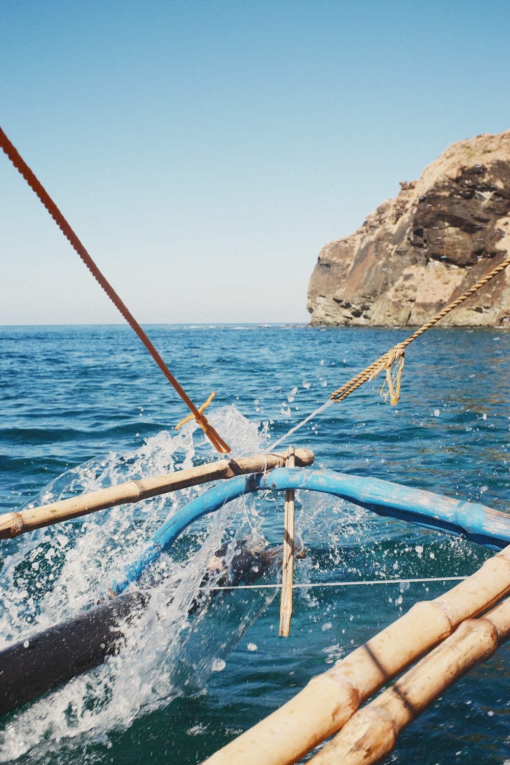 a rope on a boat