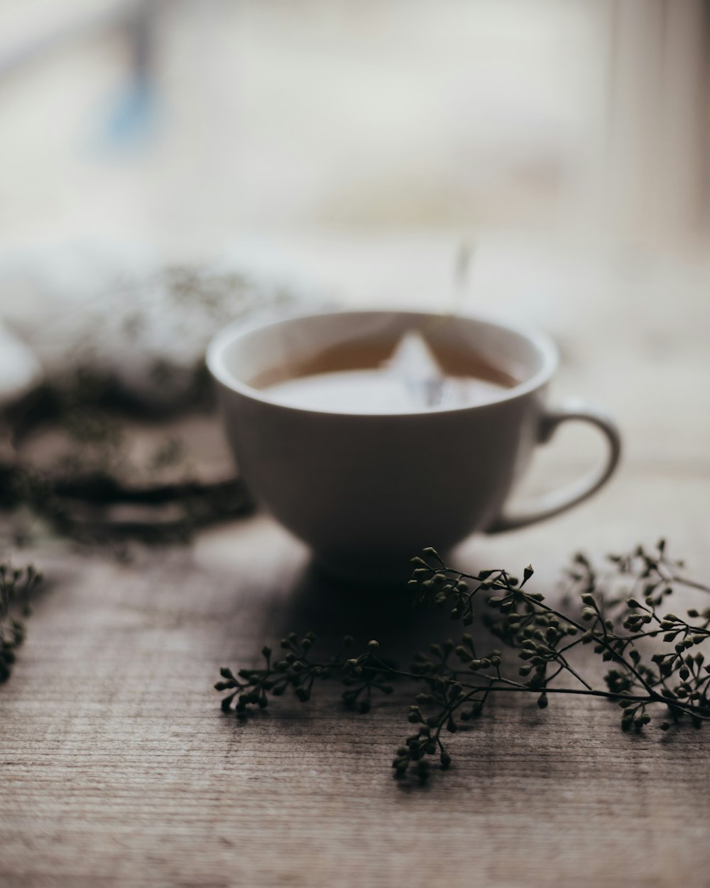 a cup of coffee on a table